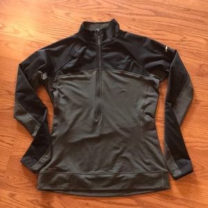 🎧WOMENS BLACK/GRAY NIKE PRO SWEATSHIRT DRYFIT L